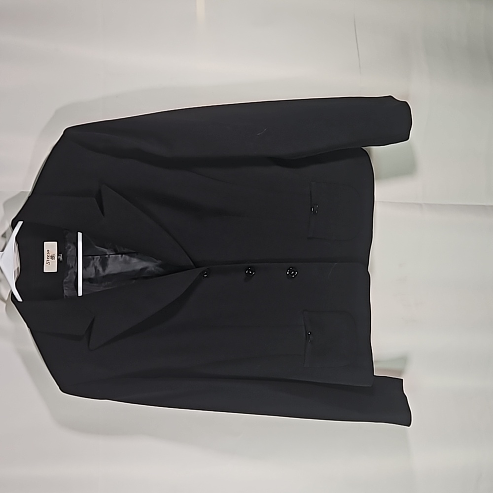 Stresa Black Lined Blazer Sz 12